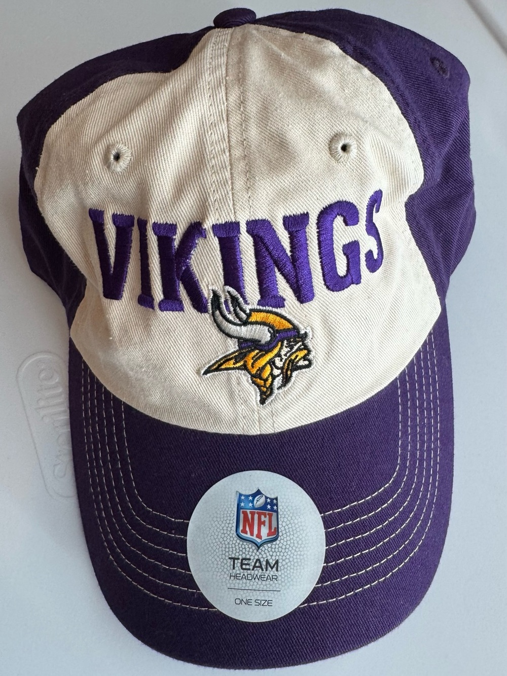 NFL Minnesota Vikings Two-Tone Purple and Cream Team Cap